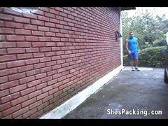 Cute shemale in hardcore action